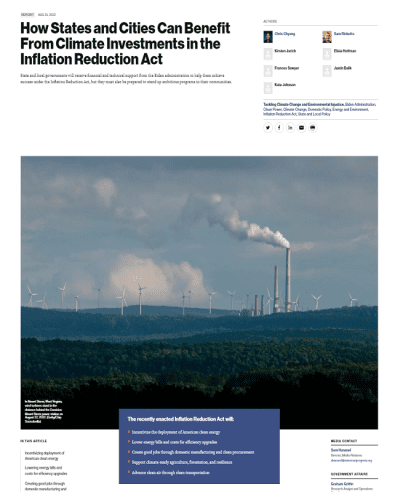 How States And Cities Can Benefit From Climate Investments In The ...