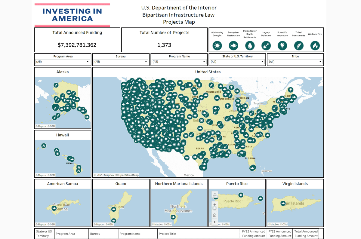 U.S. Department Of The Interior Bipartisan Infrastructure Law Projects ...